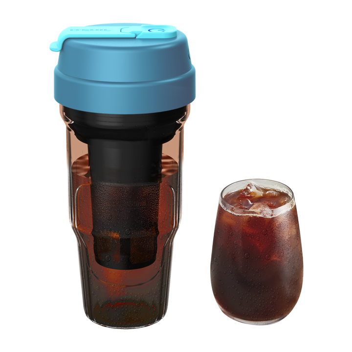 Sky Blue Cold Brew Coffee Maker Brewing Effect